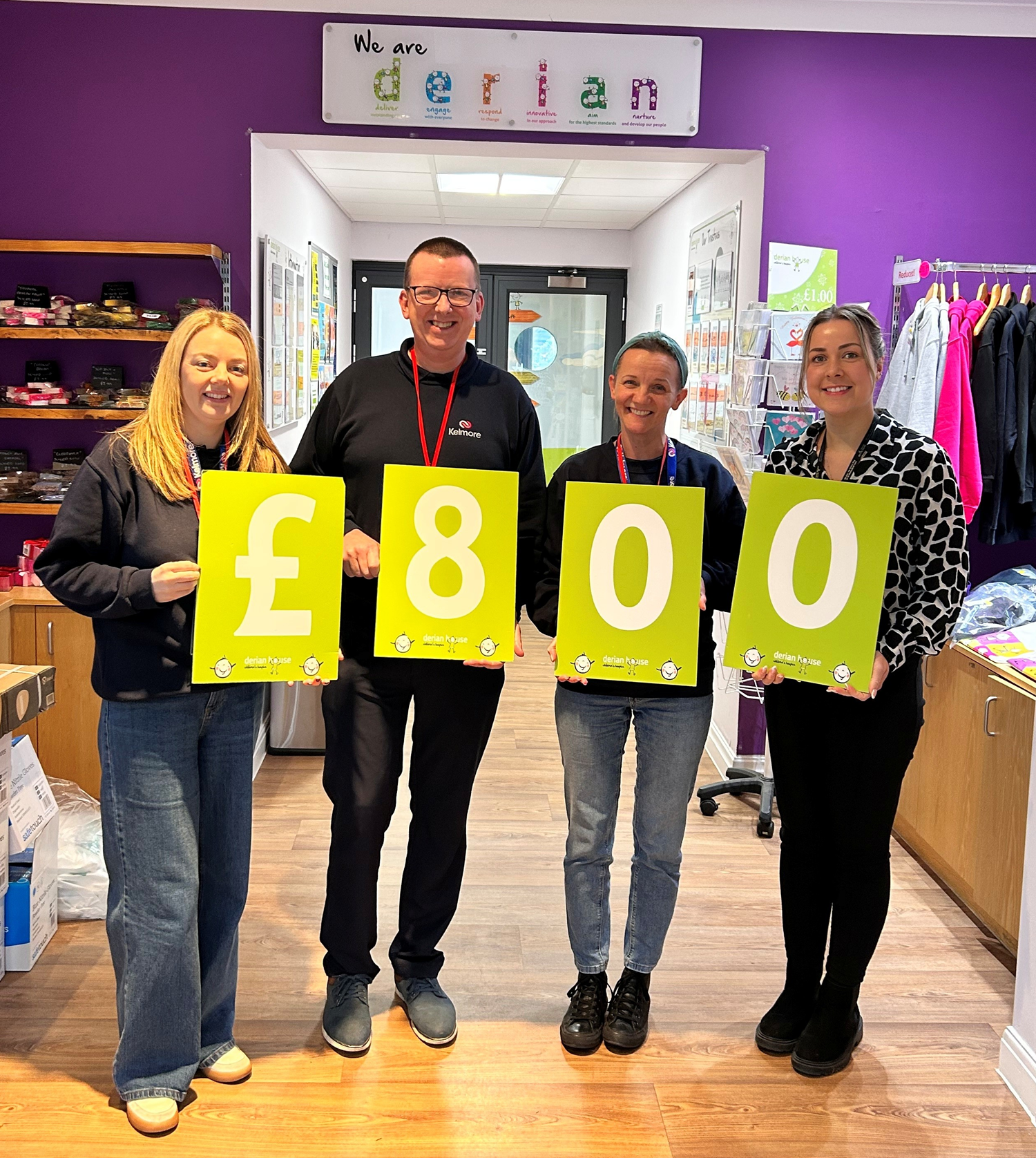 Kelmore Raises £800 for Local Charity Derian House
